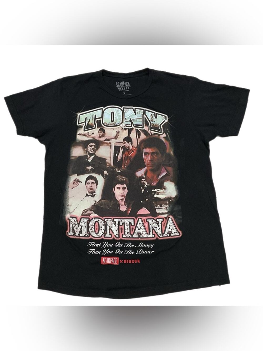 Scarface x Reason Tony Montana Movie Graphic black Tee